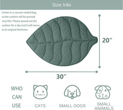 Letalong leaf bed cotton texture highlights plush softness for pets.