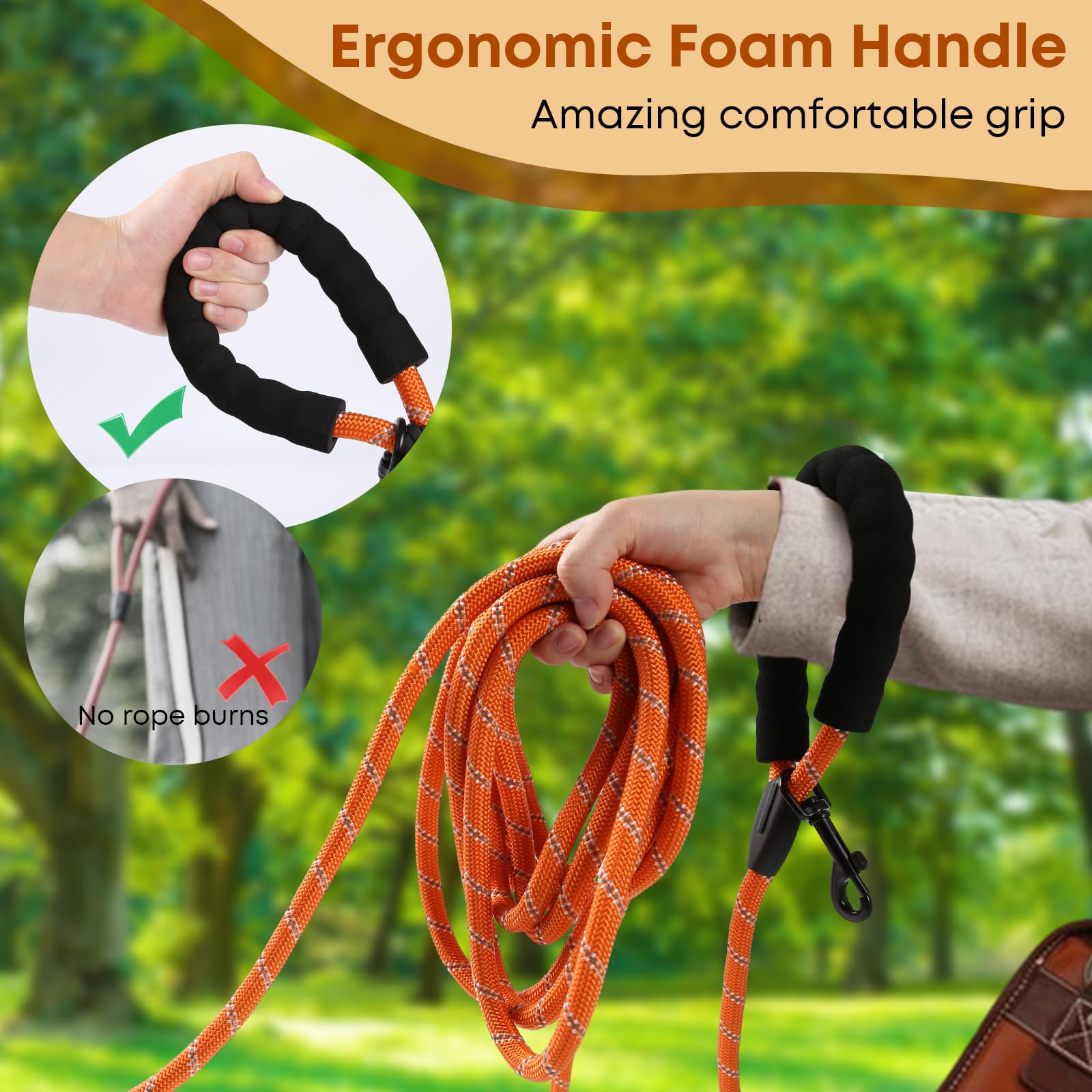Leterno two-pack orange-black provides value and color contrast for outdoor safety.