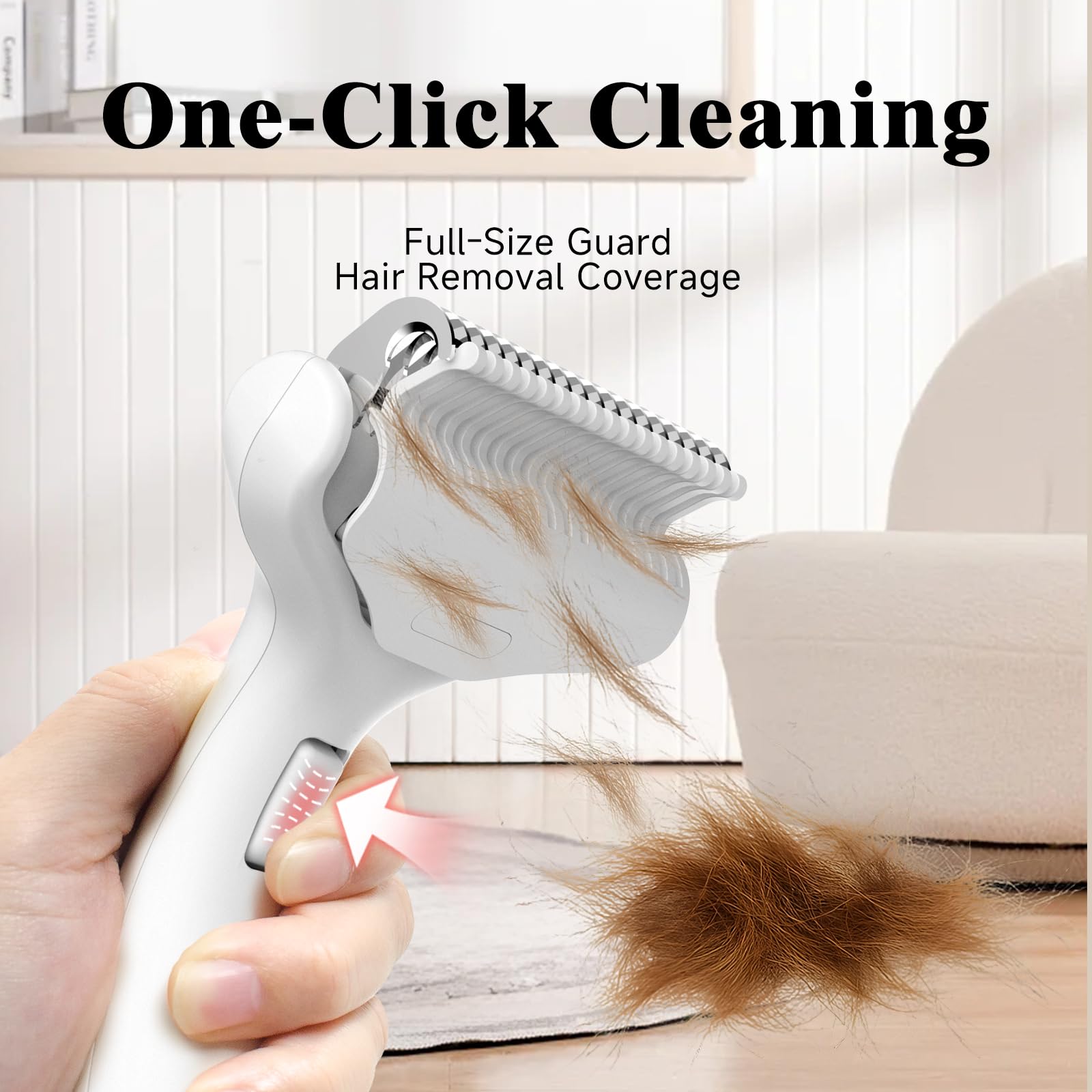 LetsFeed Pet Steam Brush bristles with gel shield protect skin during brushing.