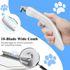 LetsFeed Pet Steam Brush self-cleaning button makes cleanup fast and easy.