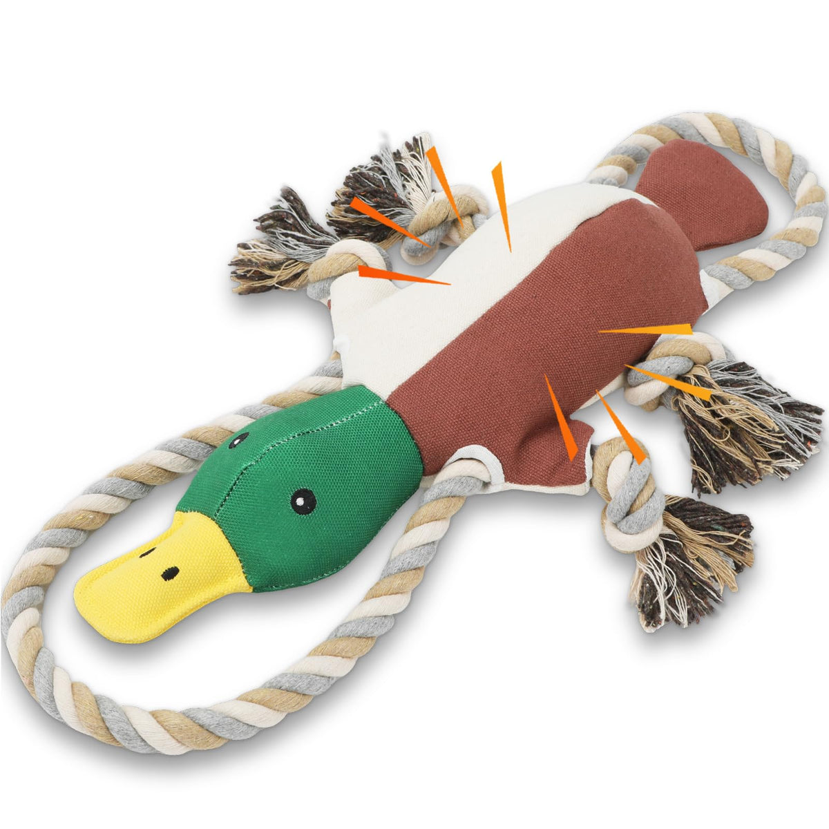 Letsmeet juguete pato con papel-crujiente para estimulación sensorial y juego divertido