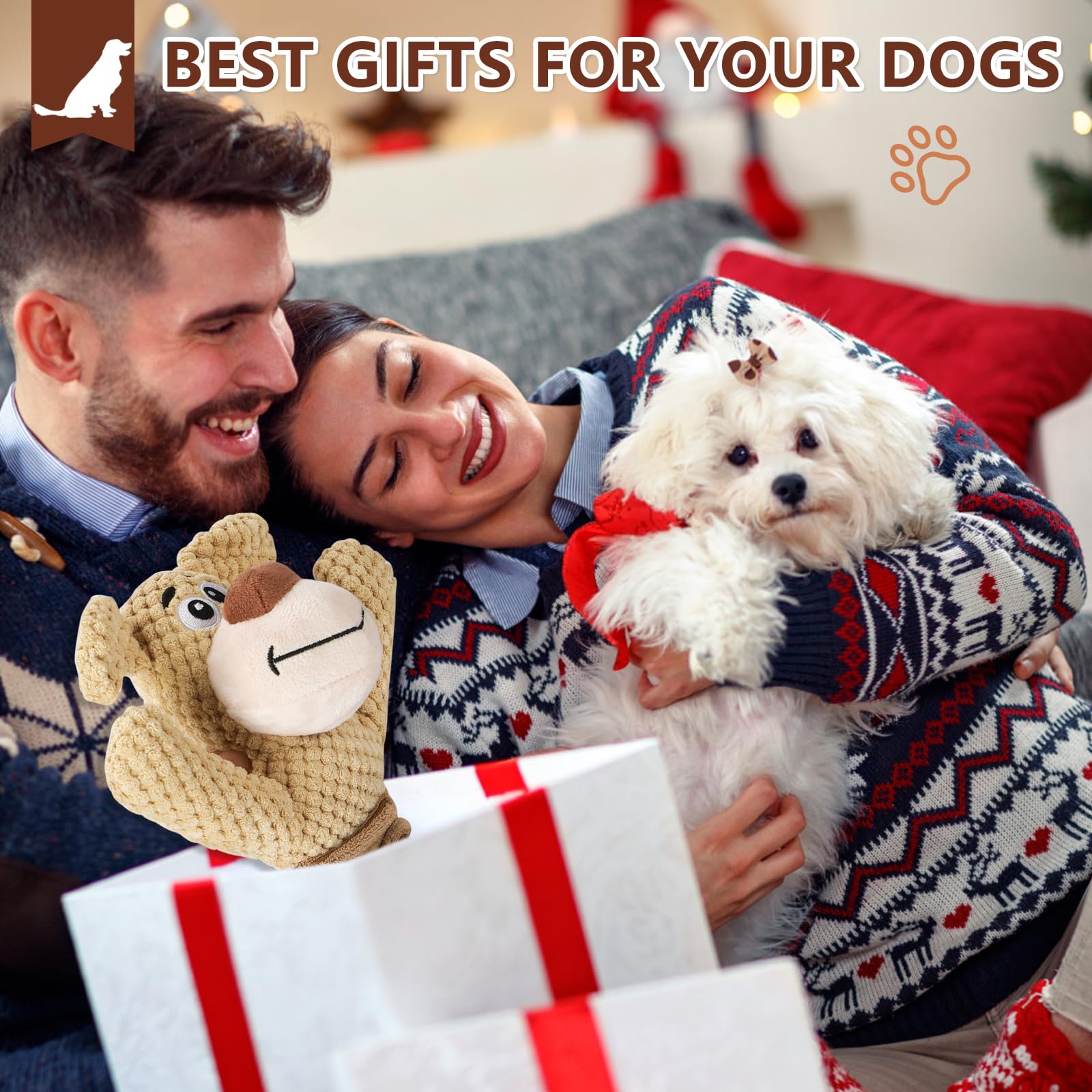 Letsmeet momento feliz con juguete de peluche, ideal para entrenamiento