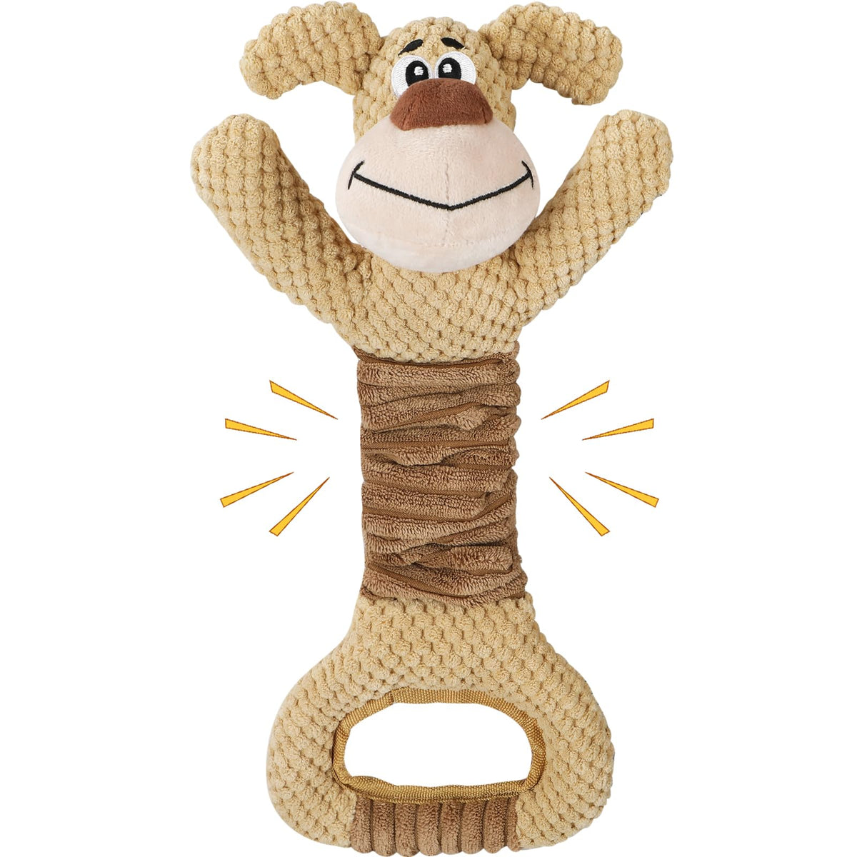 Letsmeet juguete grande para perro con peluche y chirrido, ideal para juego interactivo