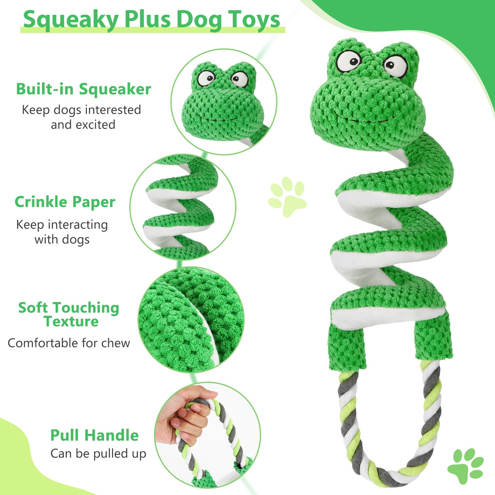 Letsmeet large dog chew toy squeaky close-up promotes engaging chewing