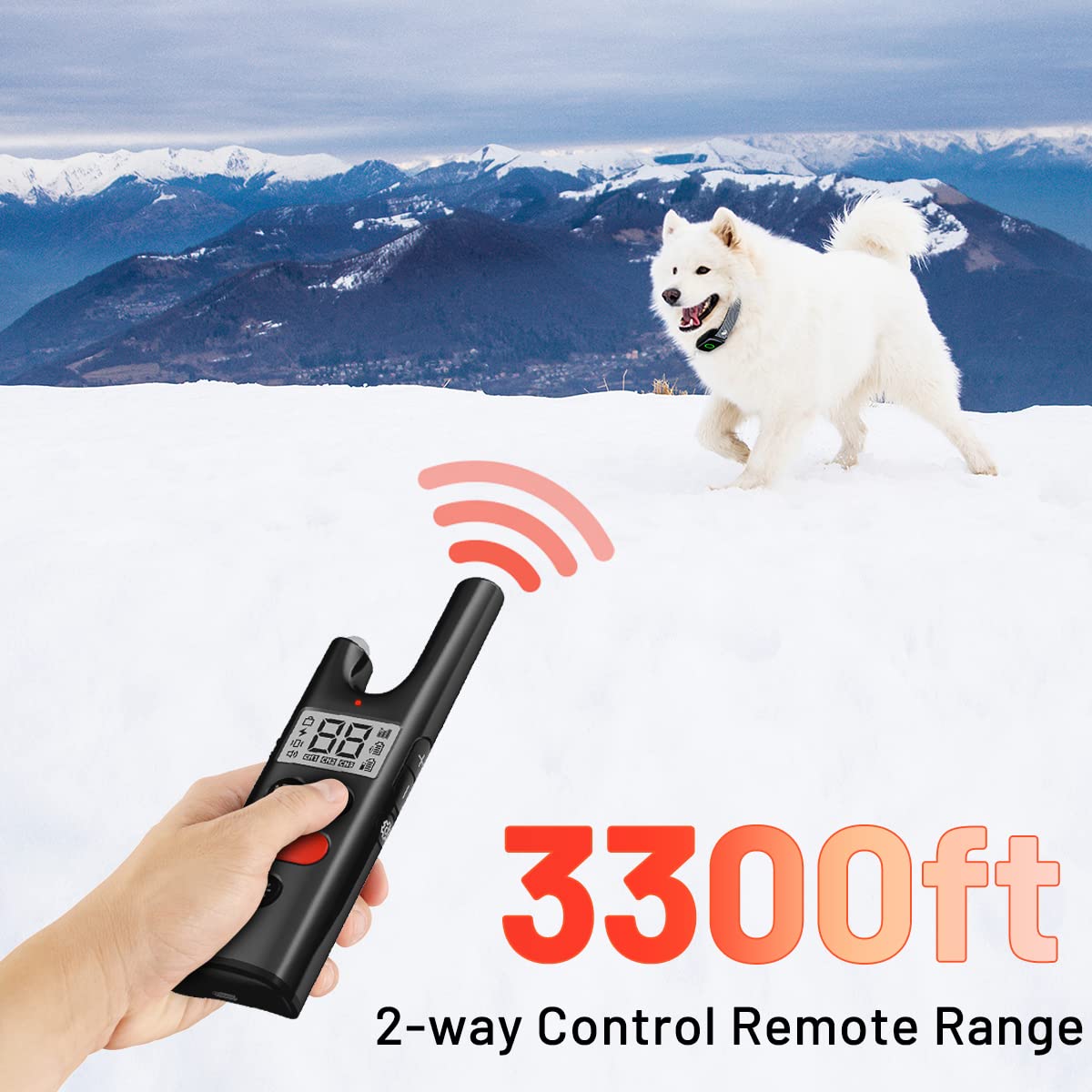 LetsWill dog training collar anti-loss function helps locate your dog at dusk