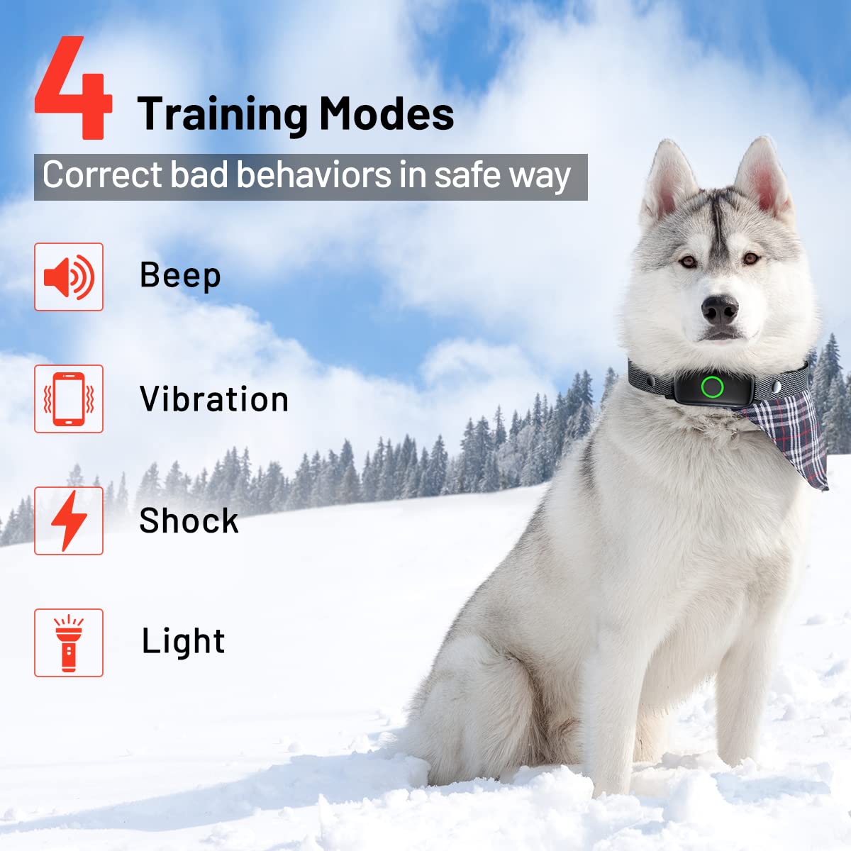 LetsWill dog training collar IPX7 waterproof for rain and swimming