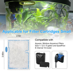 LEWEREST small filter cartridge close up highlights activated carbon and zeolite for cleaner aquarium water.
