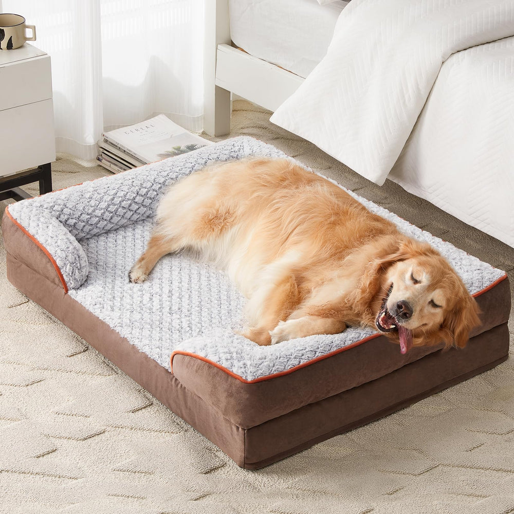 LEXTRO large dog bed measures 48 by 35 by 7 inches
