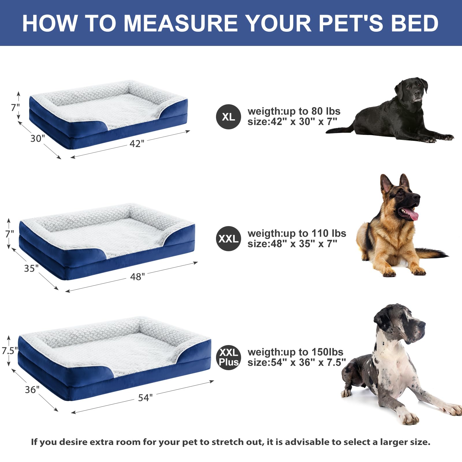 LEXTRO anti-slip bottom ensures bed stays in place during restless sleep
