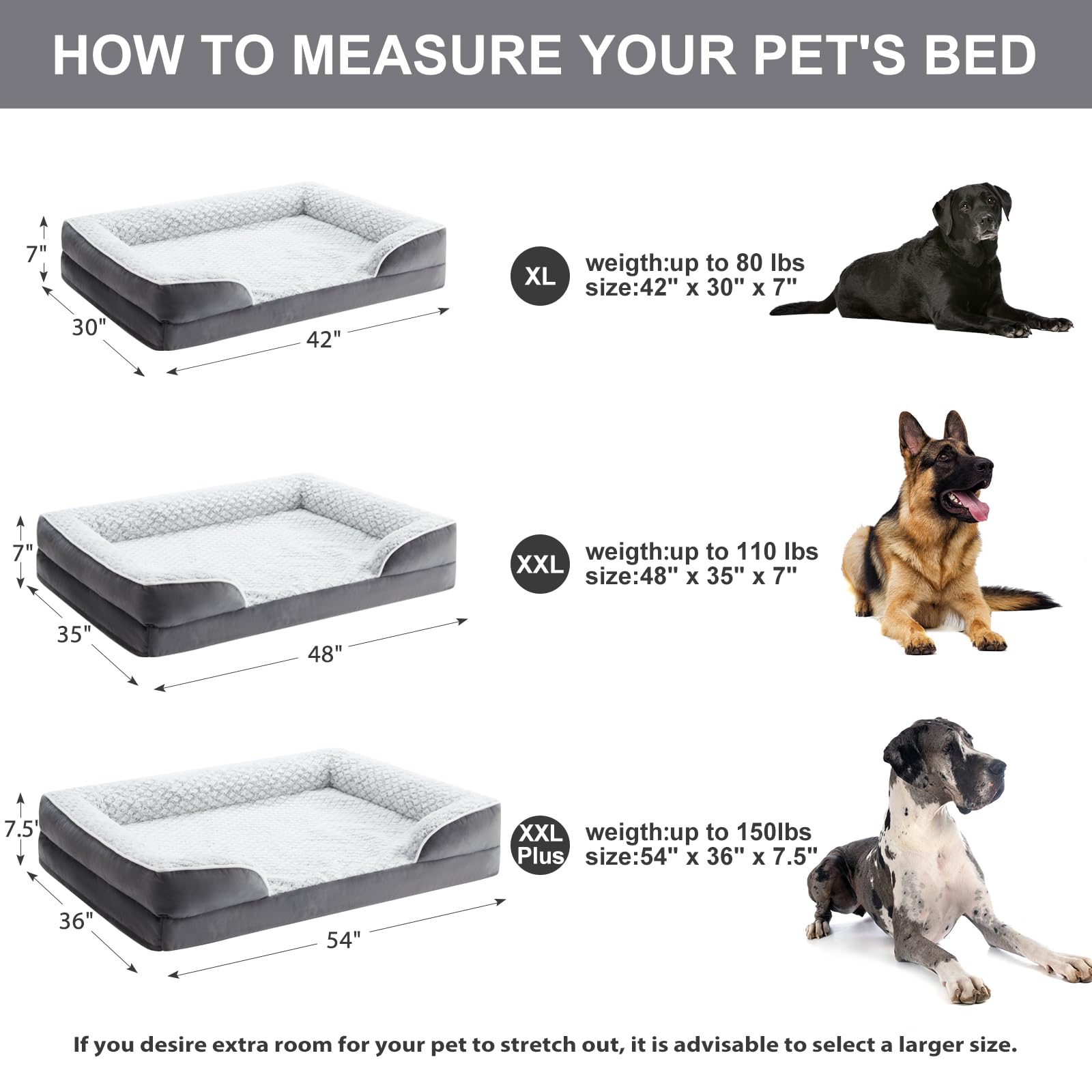 LEXTRO bed featuring non-slip bottom for secure placement