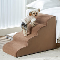 LEXTRO dog stairs bed-4-steps with stable climbs for pets