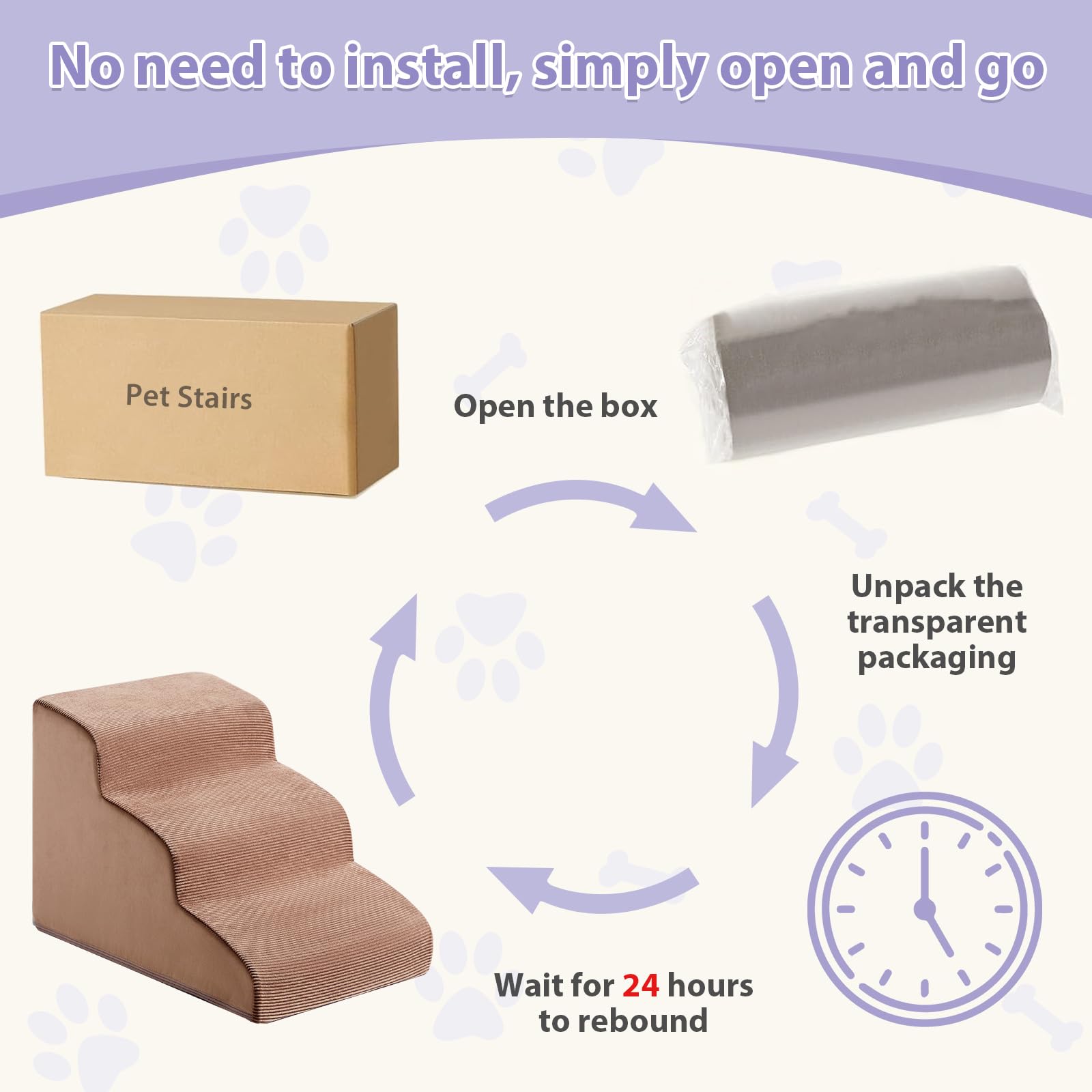 LEXTRO Dog Stairs on the couch help pets climb confidently.