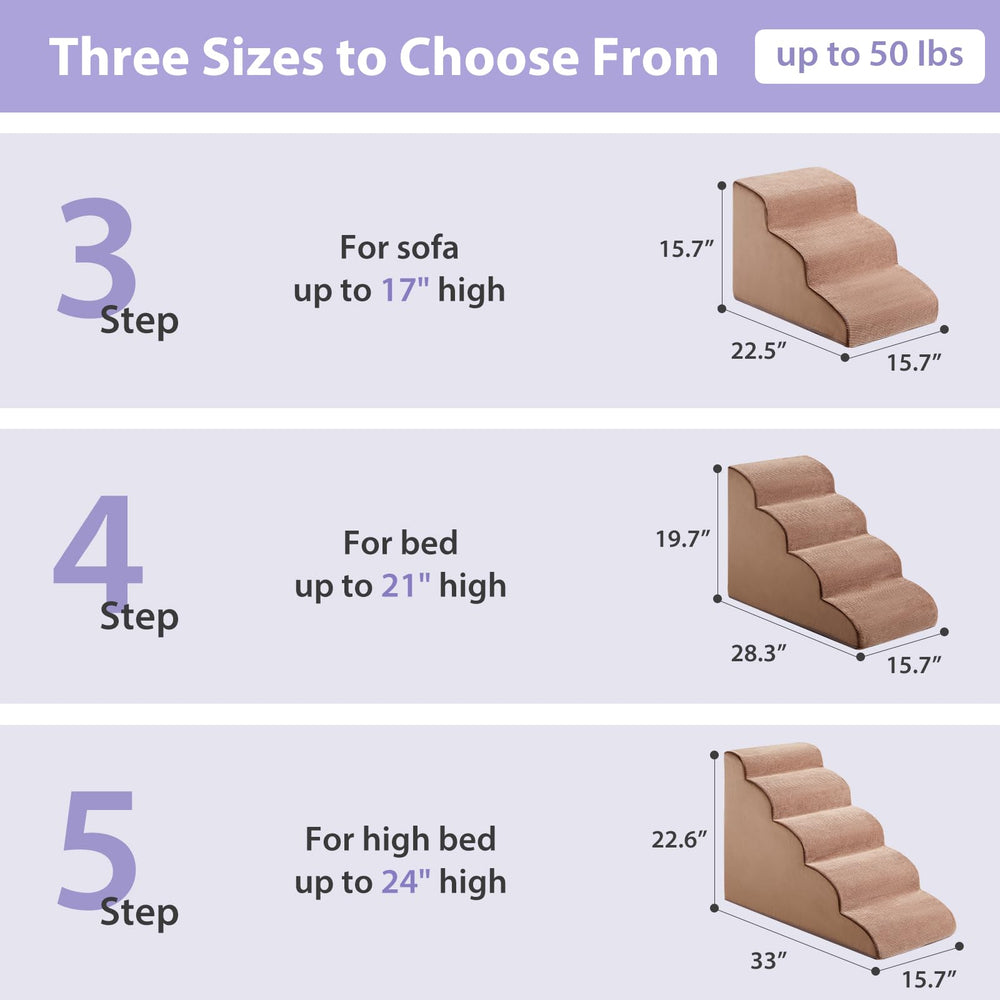LEXTRO Dog Stairs detachable cover enables easy machine washing.