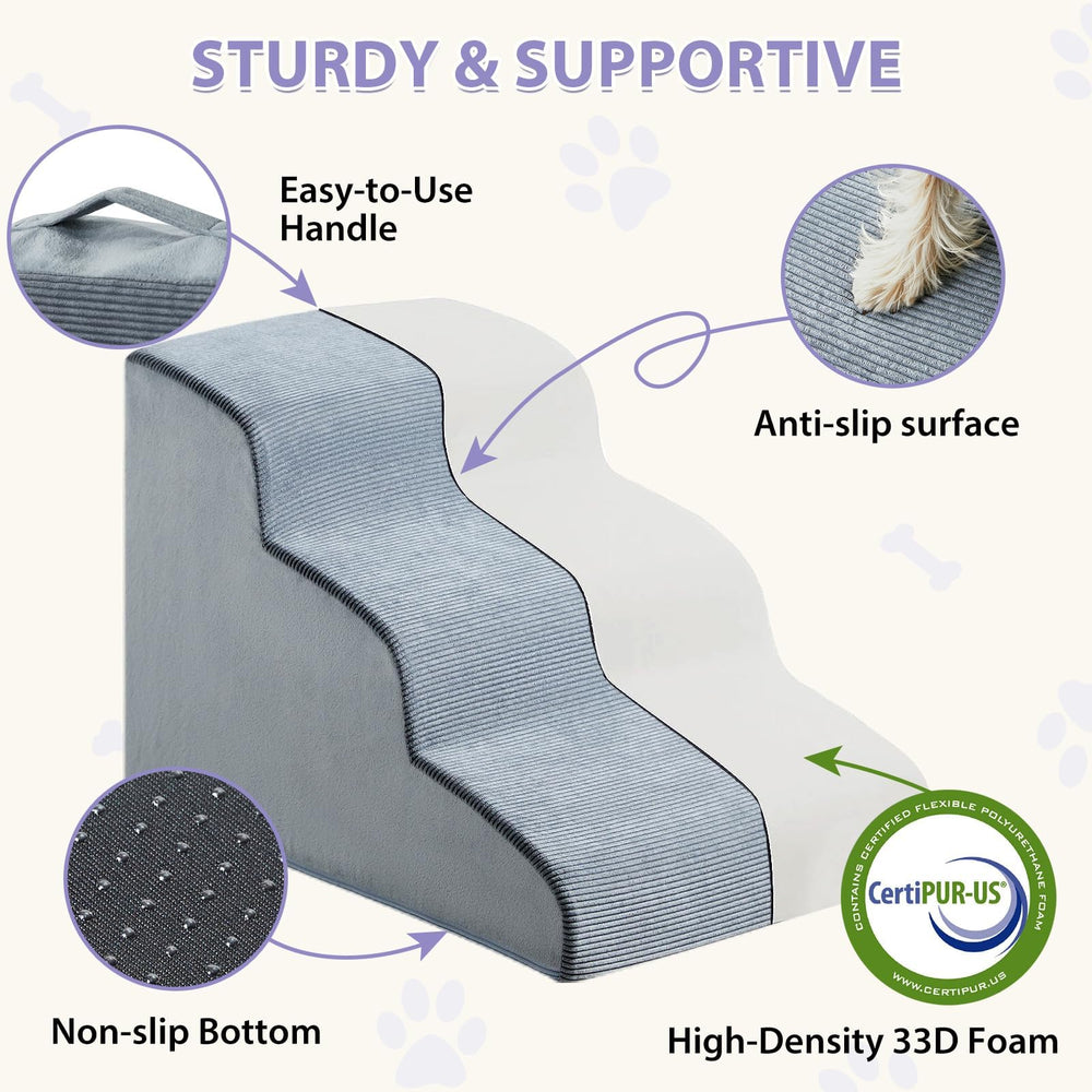 LEXTRO dog stairs no-installation packaging expands for quick setup.