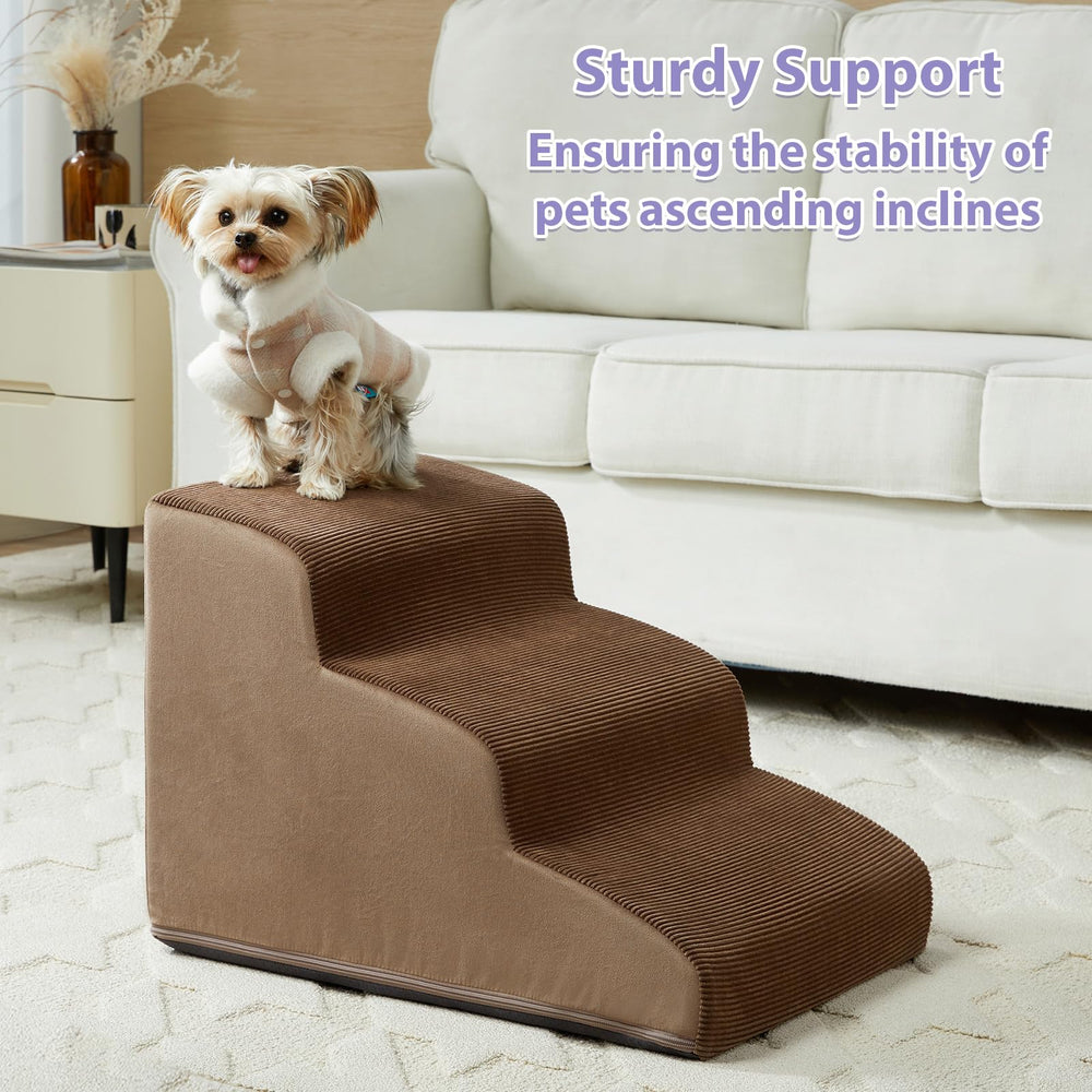 LEXTRO Dog Stairs side view shows sturdy construction for safe pet access.