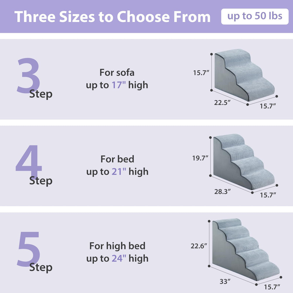 LEXTRO dog steps for bed detachable cover makes cleaning quick and easy