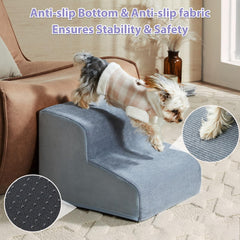 LEXTRO dog steps for bed foam-core highlights supportive climbing for pets of all sizes