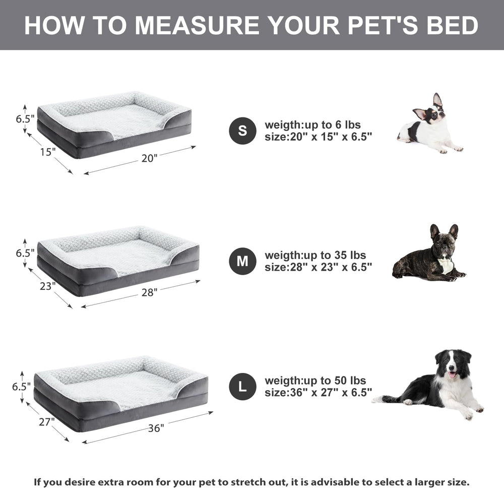 LEXTRO orthopedic dog bed anti-slip bottom keeps the bed secure on floors