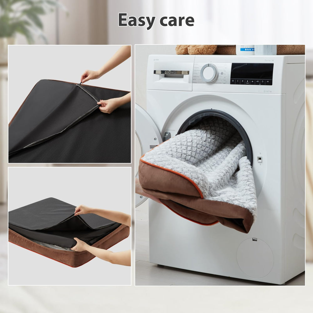 LEXTRO velvet-surface bed offers cozy lounging and skin-friendly comfort