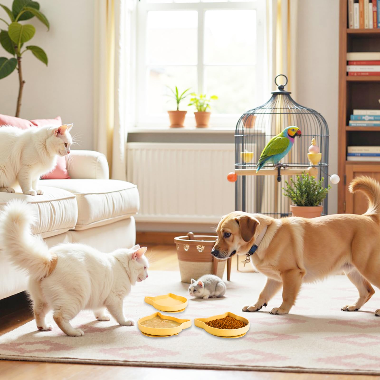 Lfpkixise colorful pattern bowls add playful style to pet meals while remaining functional