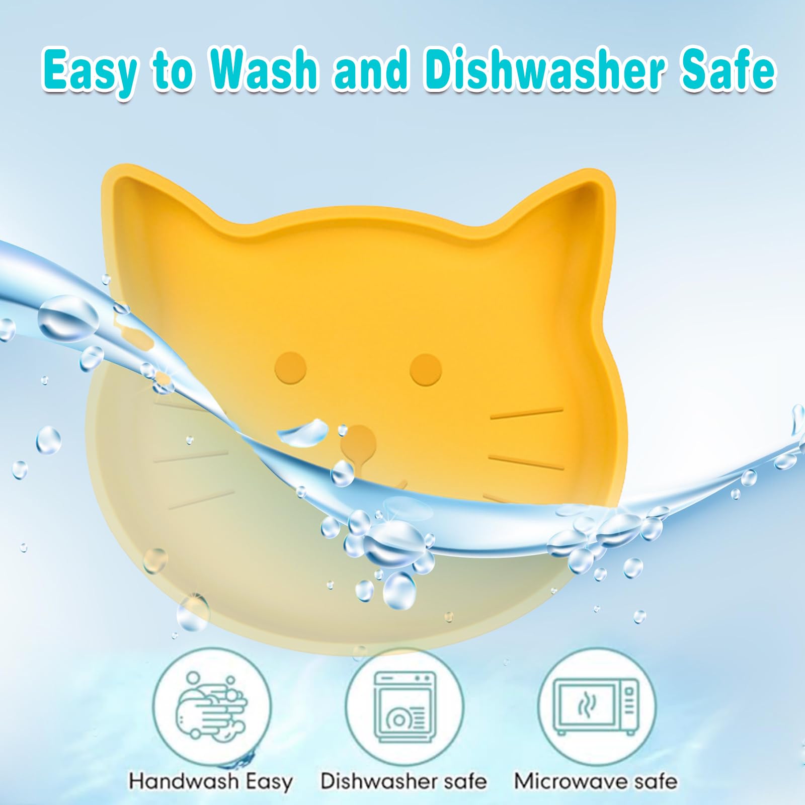 Lfpkixise easy-clean food-grade silicone bowls suitable for dry or wet food