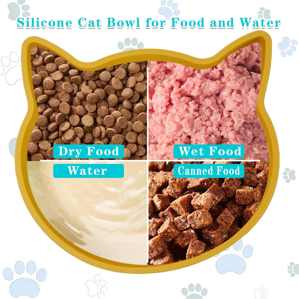Lfpkixise whisker-fatigue relief bowl with suction-cup base for steady dining