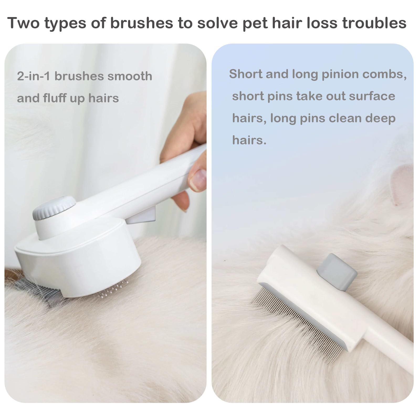 LGYJQTCMG undercoat rake for dogs and cats removes loose fur gently.