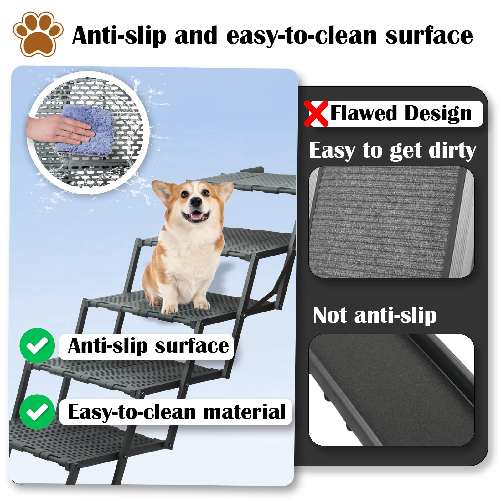 LIALEX Wide Dog Ramp 3d-model-dimensions helps verify fit before purchase.