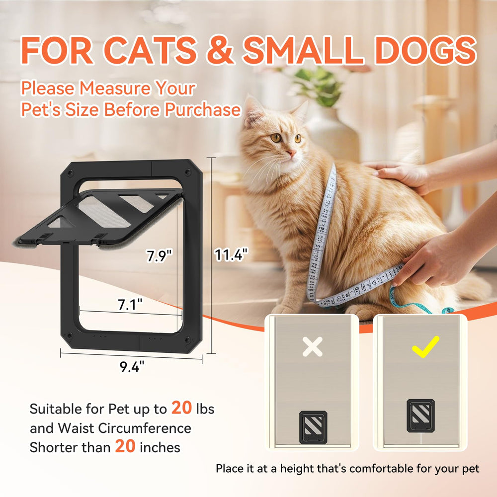 LIBBEPET ABS-reinforced frame provides durable cat door for households with pets