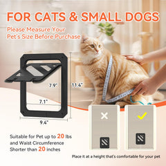 LIBBEPET ABS-reinforced frame provides durable cat door for households with pets