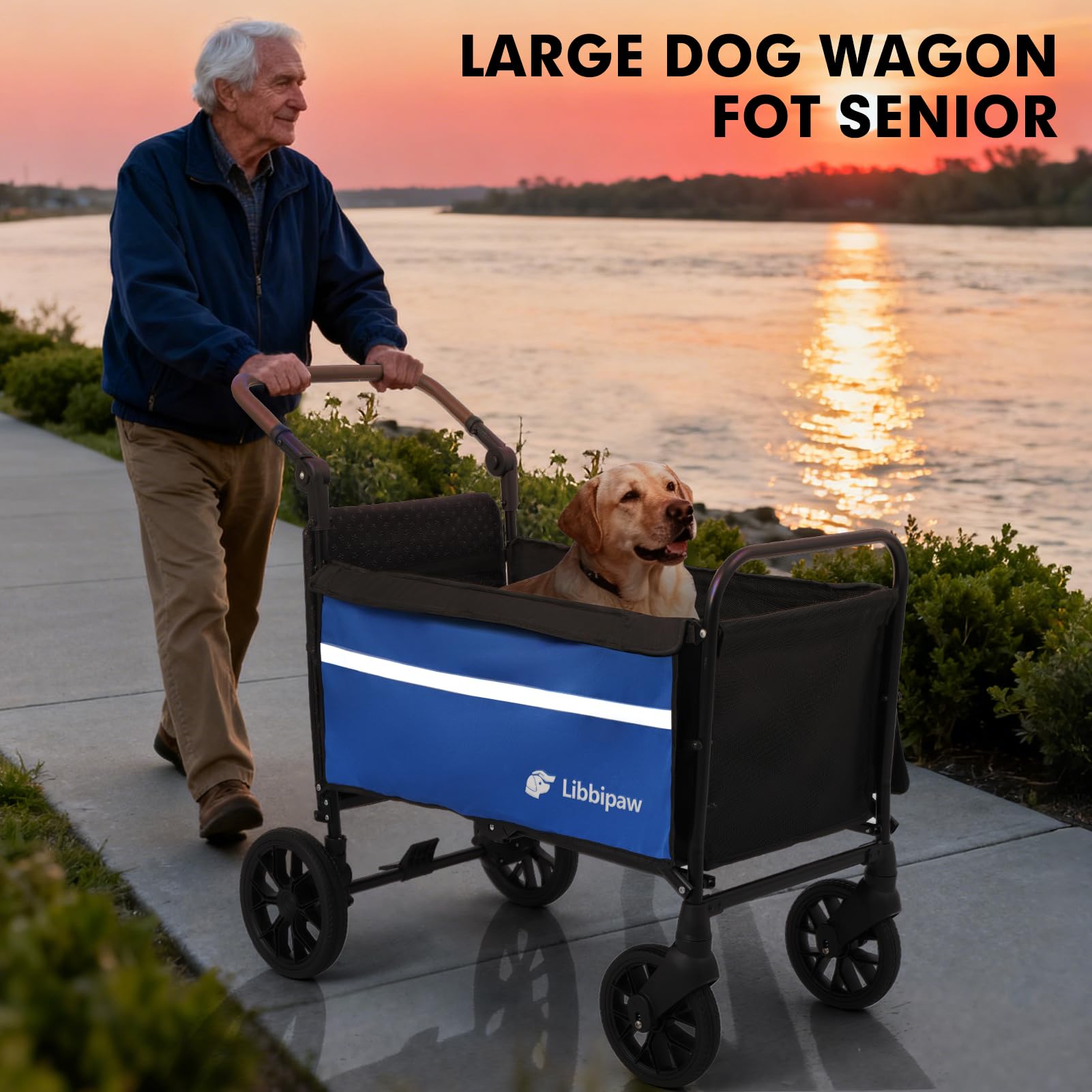 Libbipaw foldable heavy-duty cart stores compactly in trunks or closets