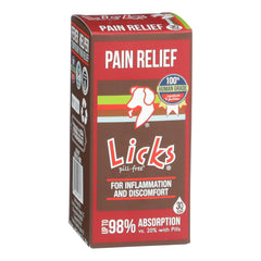 Licks Pill Free dog pain relief gel packets provide easy administration for quick dosing.