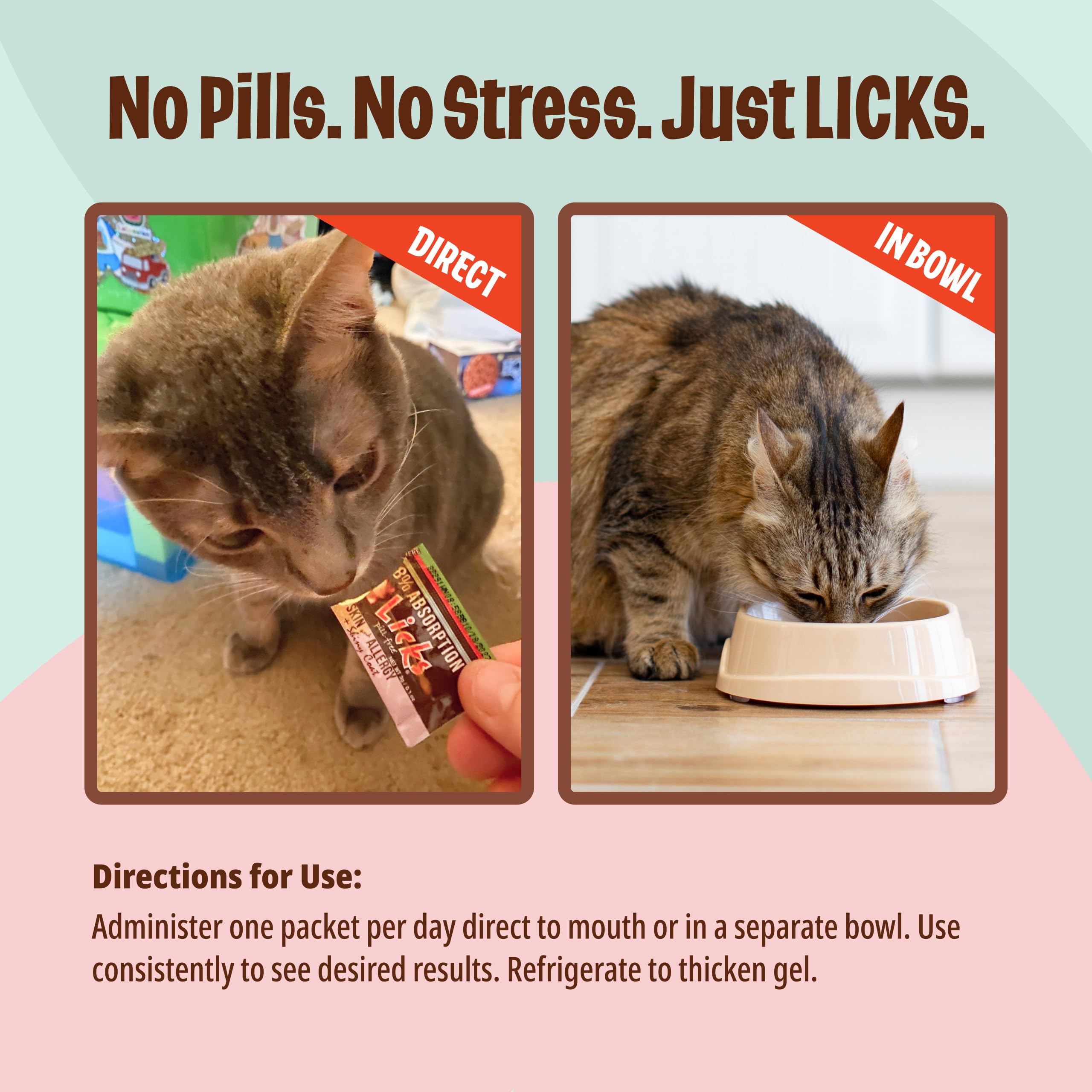 Close-up of roasted chicken flavor in Licks Pill Free product