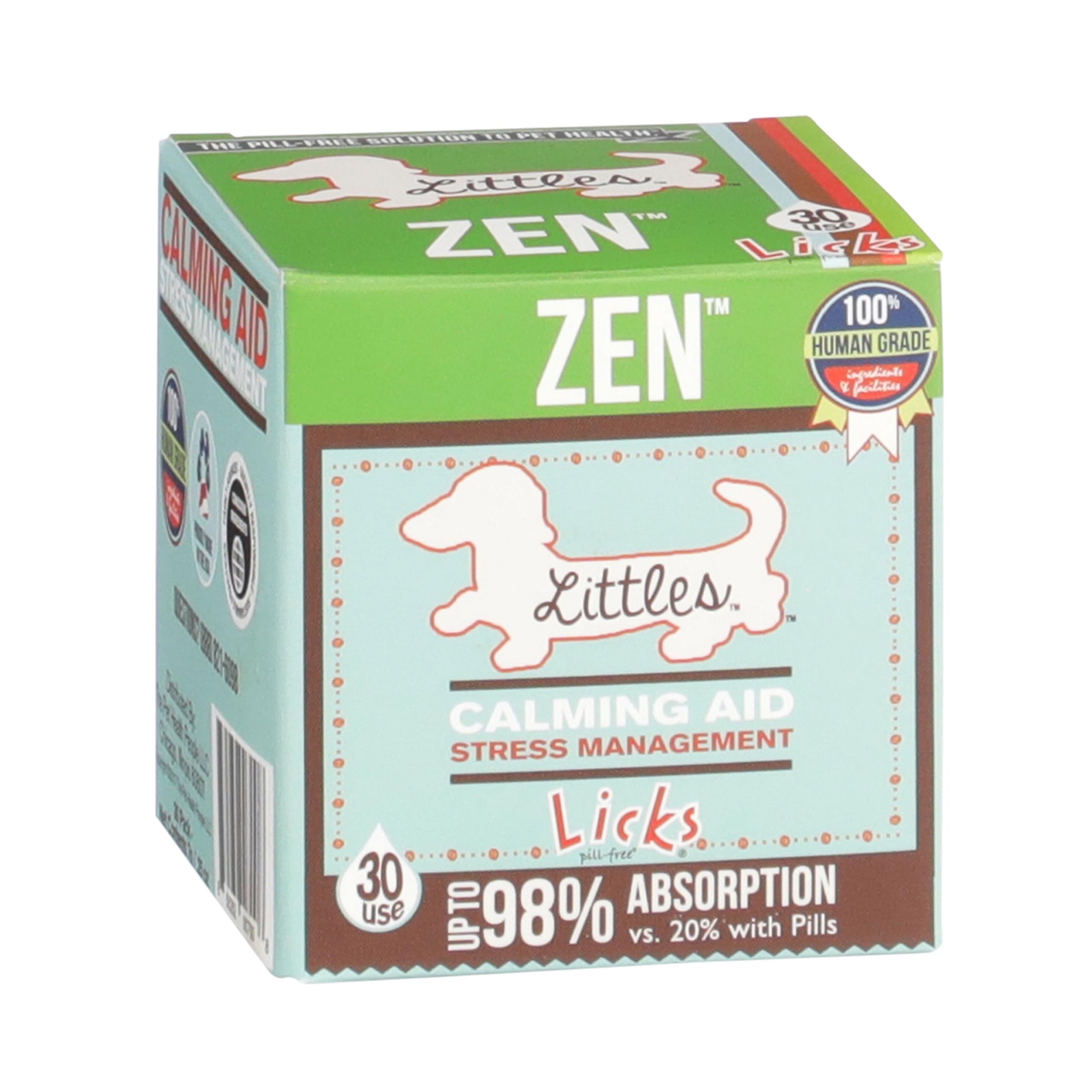 Licks Pill Free Zen gel-packet close-up for quick stress relief