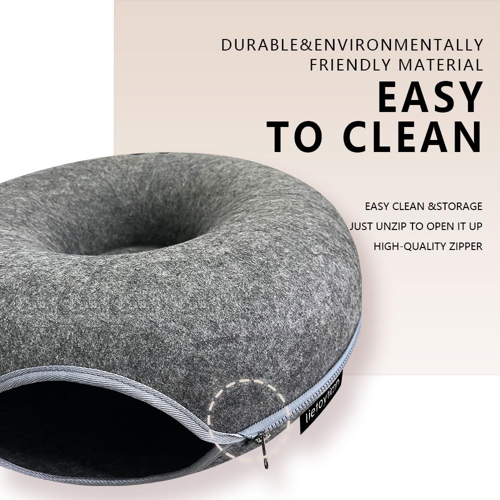 liefoytimn Tunnel Nest pink color offers cheerful hideaway and calm naps for small cats