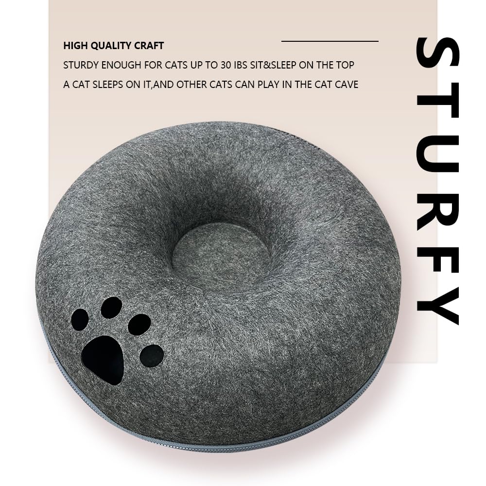 liefoytimn Tunnel Nest vent-hole-back reveals owner-cat peep hole for easy interaction