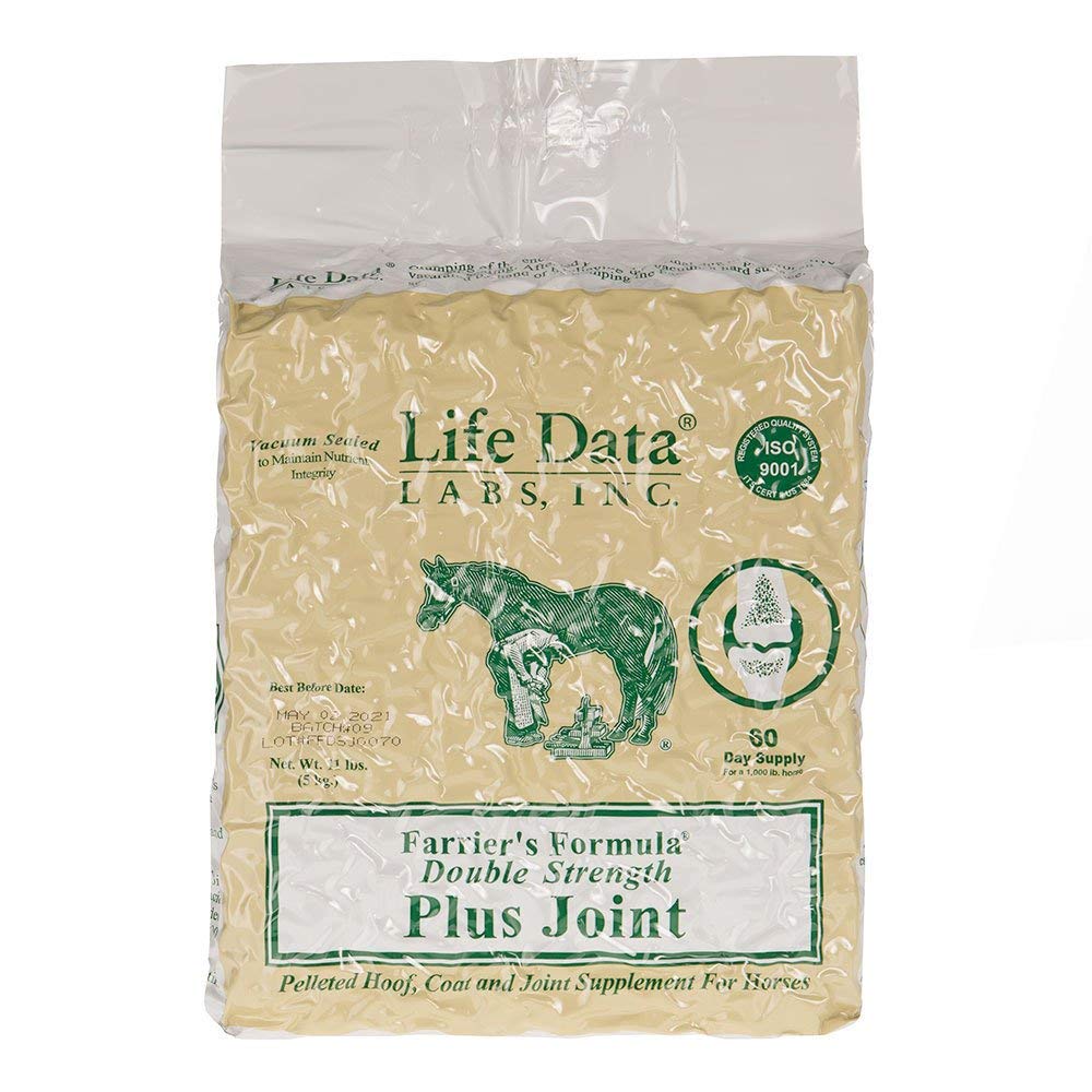 Life Data Labs Farriers Formula pellets support hoof growth and joint comfort.