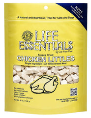 LIFE ESSENTIALS BY CAT-MAN-DOO freeze dried chicken littles treat pieces are ideal for training rewards.