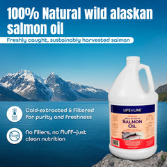 Life Line Wild Alaskan Salmon Oil rich in EPA and DHA for overall wellness