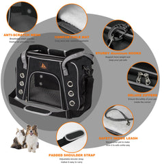 Lifeand cat carrier breathable mesh sides for improved ventilation