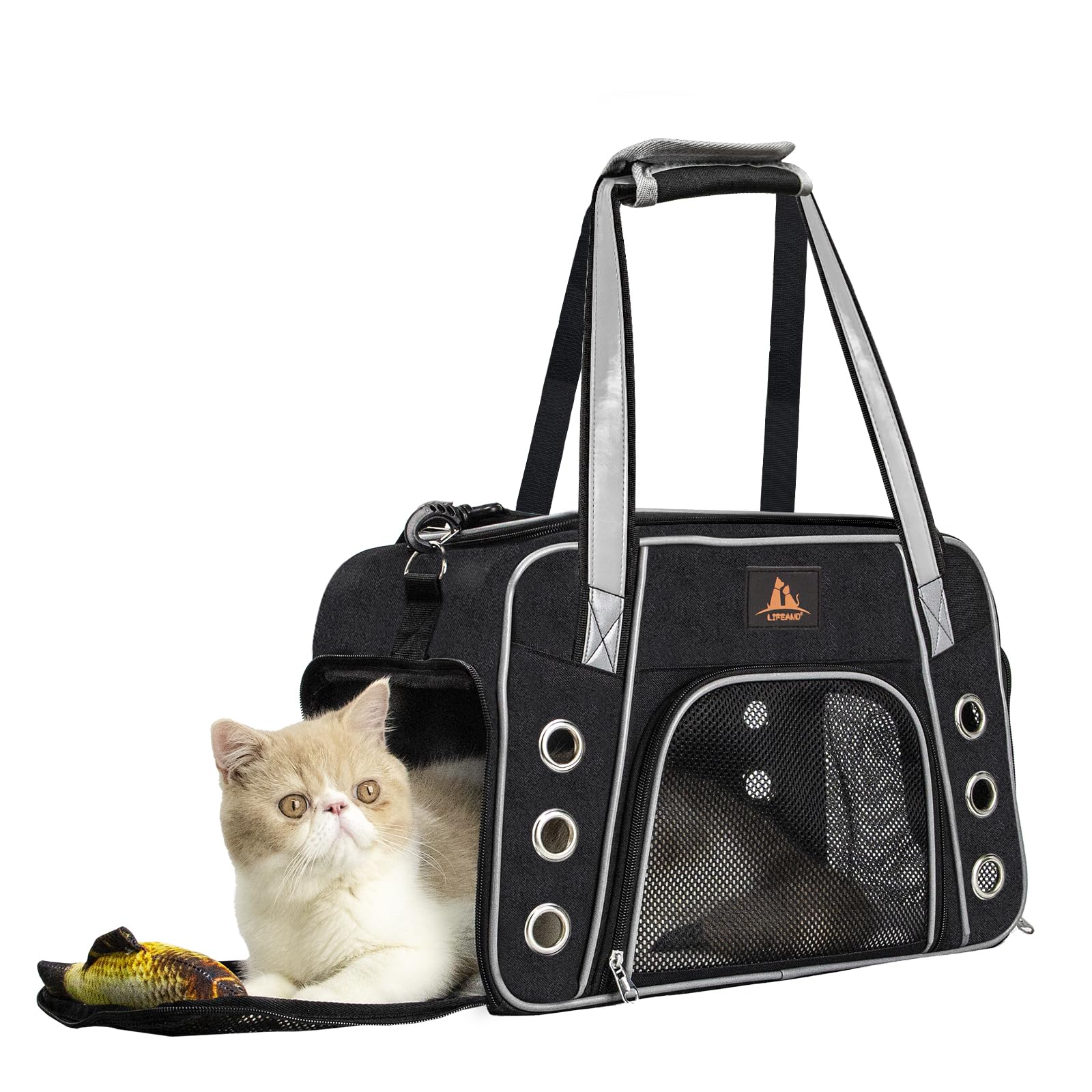 Lifeand cat carrier open view showing spacious interior for cozy travel
