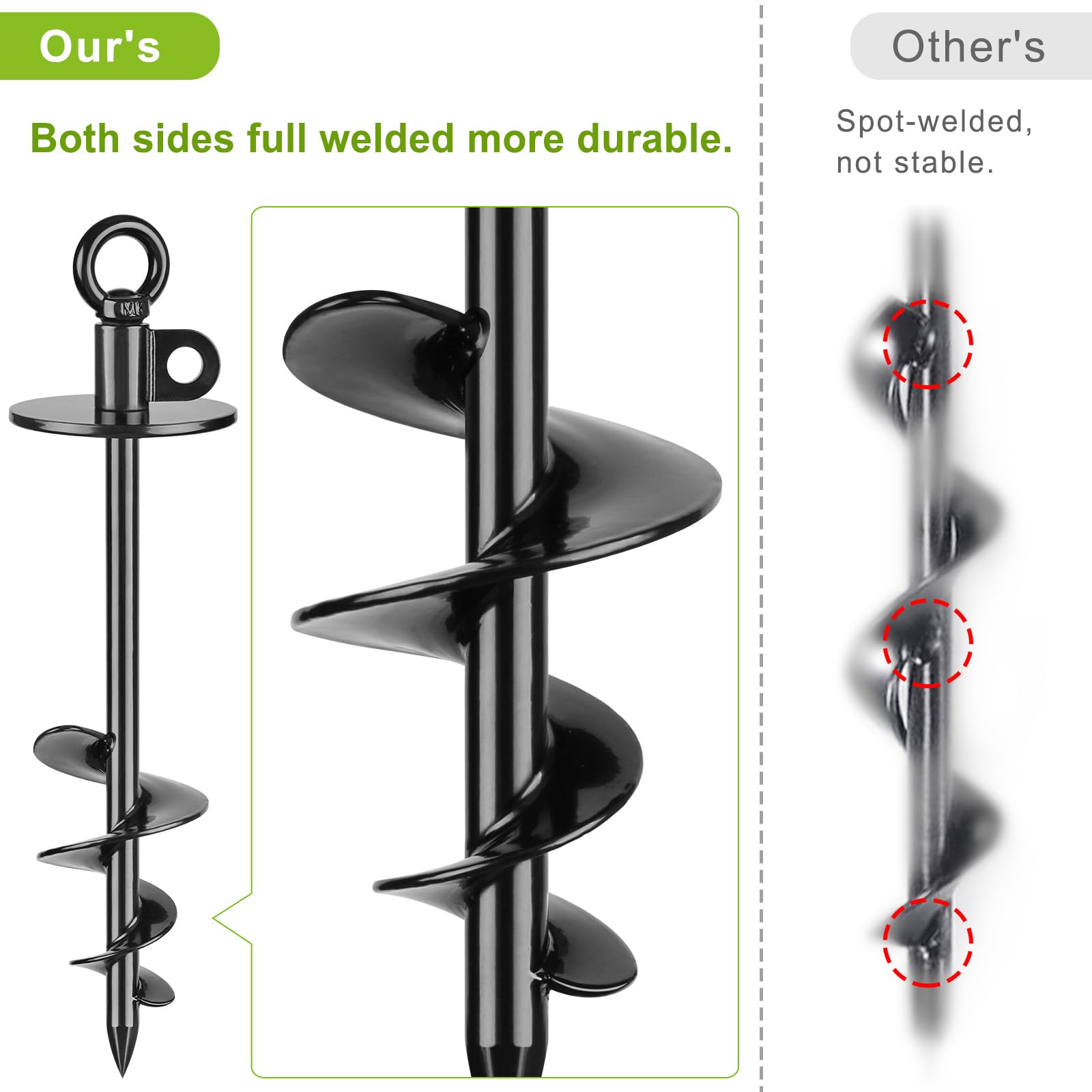 Lifeswell 15-inch dog stake demonstrates sturdy ground anchoring