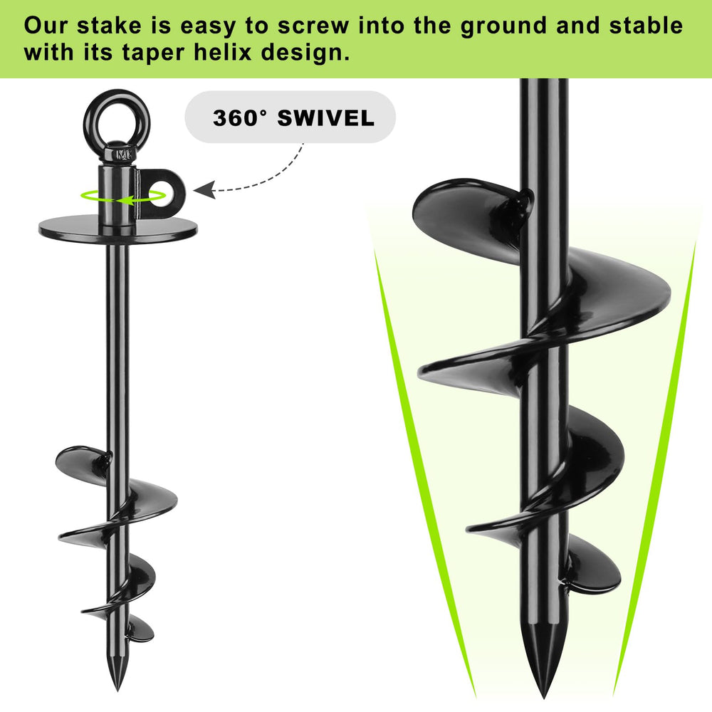 Lifeswell spiral blades ensure secure screw-in ground holding