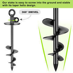 Lifeswell spiral blades ensure secure screw-in ground holding
