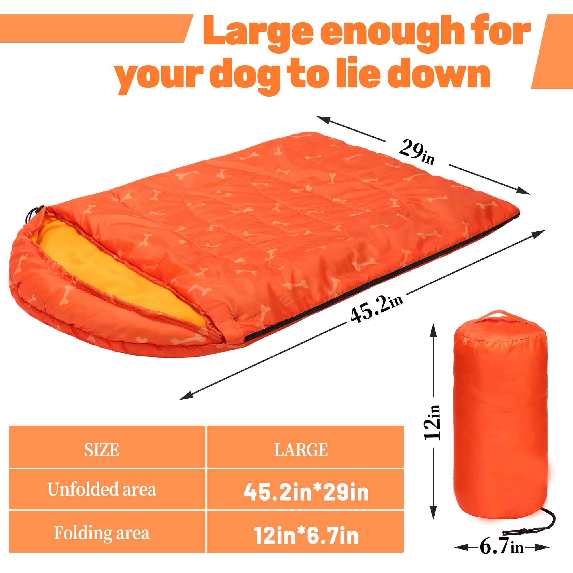 Lifeunion dog sleeping bag shows zipper design for easy entry and secure closure.