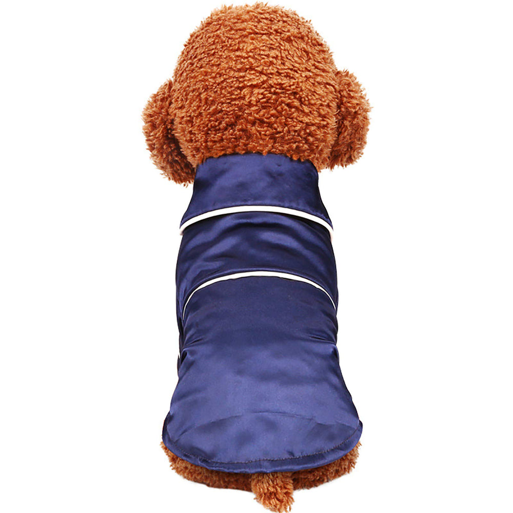 Lifeunion two-legged pajamas front view in blue for cozy wear