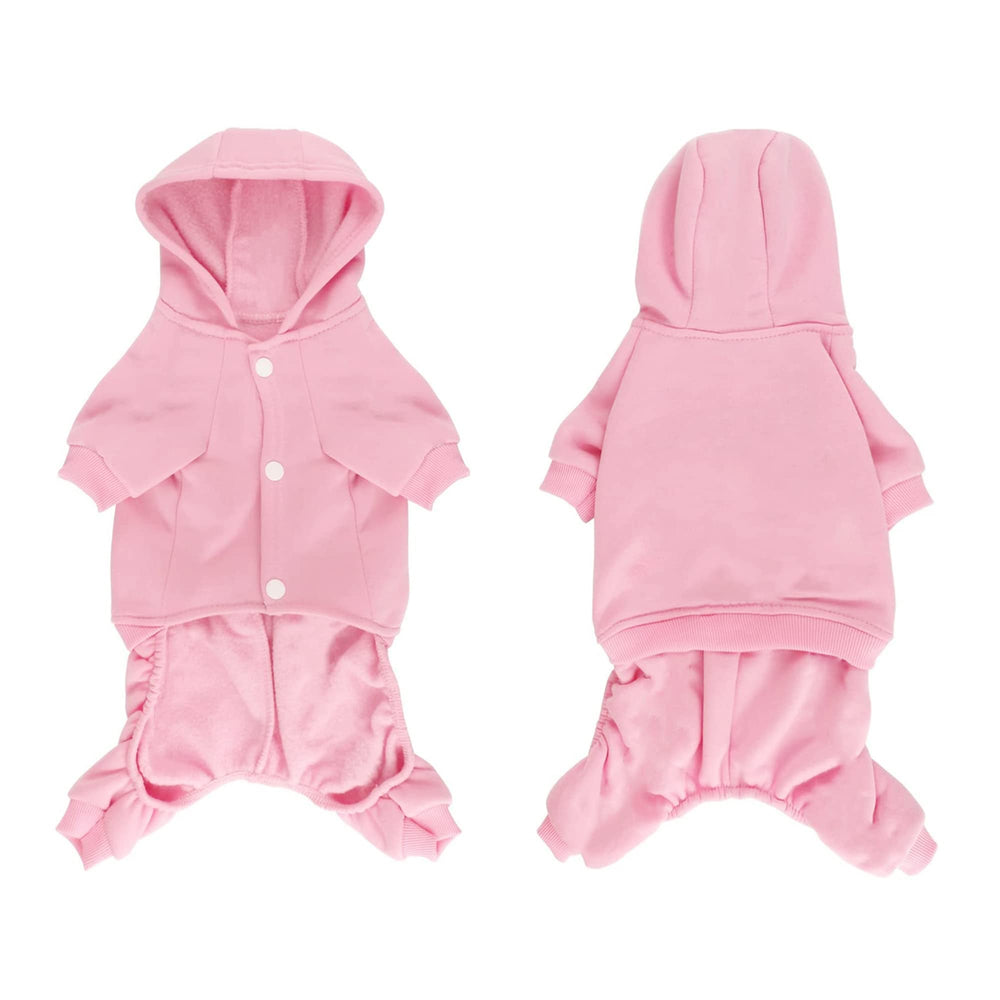 LifeWheel dog hoodie size chart illustrating S to XXL fit