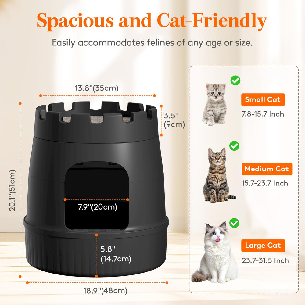 Lifewit Castle Cat House low entrance platform for easy kitten access