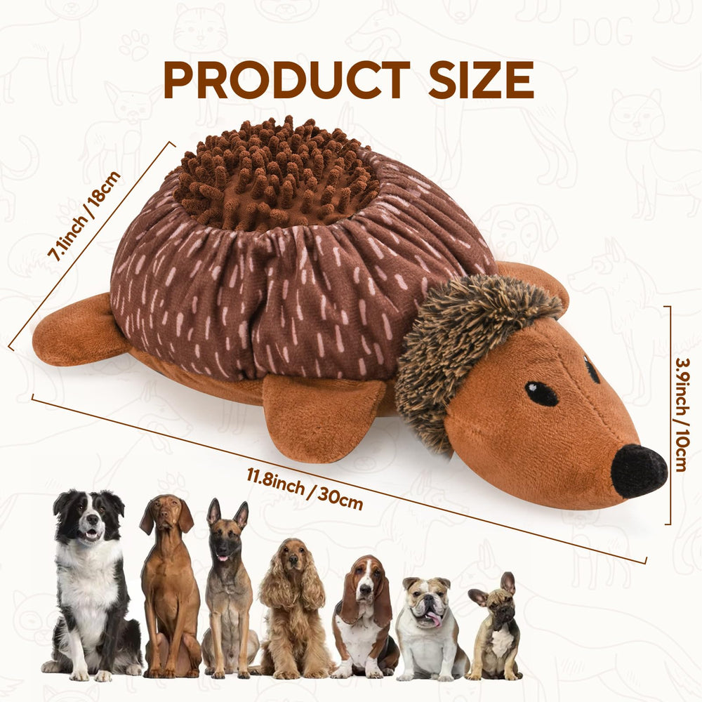 LIFLIX 2in1 hedgehog toy transforms into snuffle ball for nose-work play