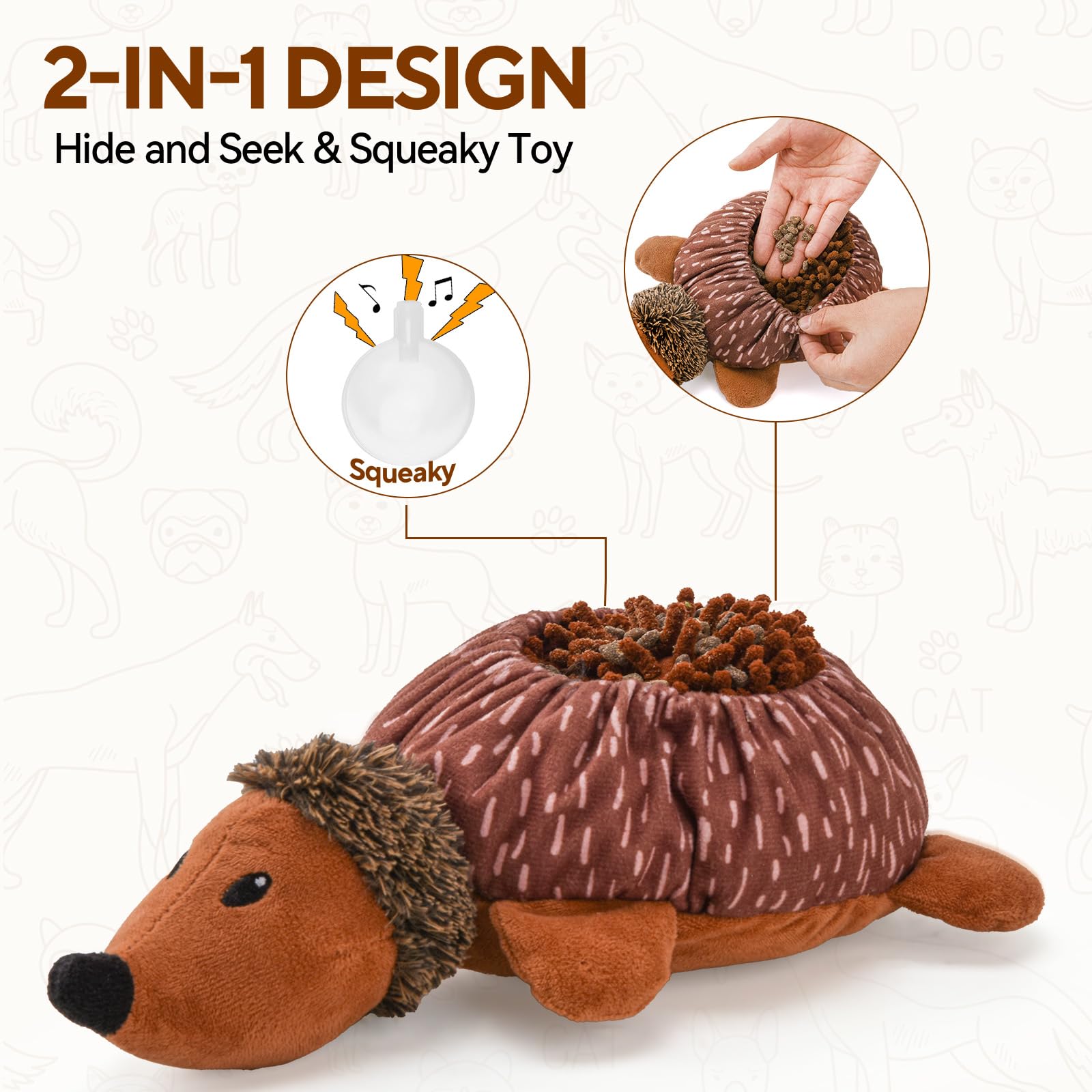 LIFLIX 2in1 squeaky dog toy responds to bites for engaging play
